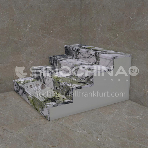 Natural white modern luxury marble staircase M-LC20C